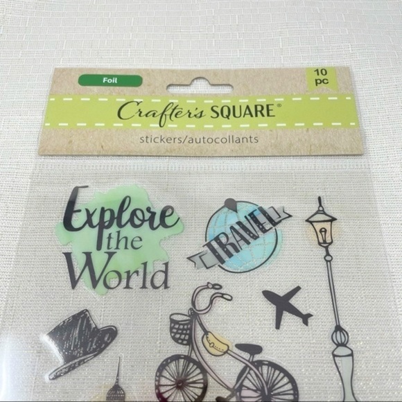 🌺 Crafter's Square Paris France Foil Stickers NEW - Picture 2 of 5